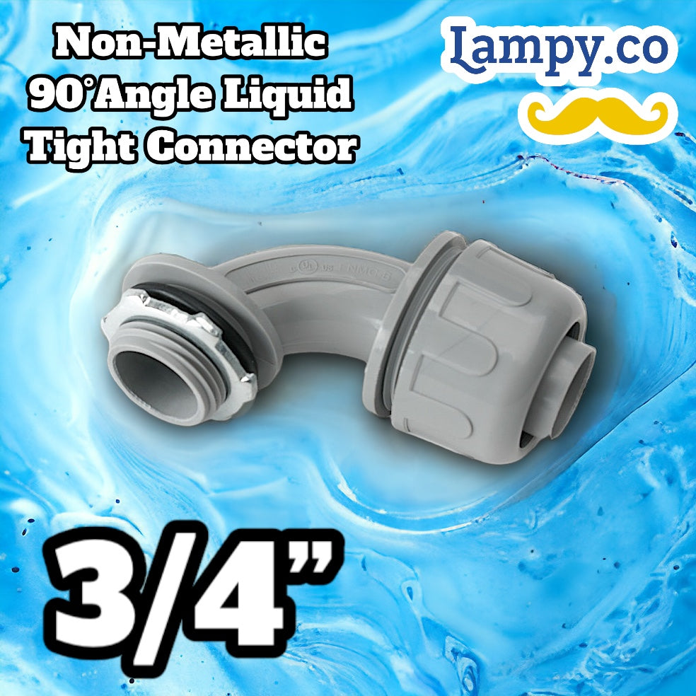 3/4" in. Non-Metallic 90°Angle Liquid Tight Connector