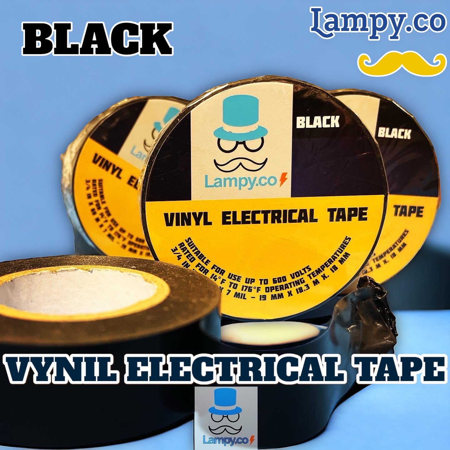 7 mil Vinyl Commercial electrical tape (10 - PACK)