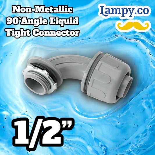 1/2" in. Non-Metallic 90°Angle Liquid Tight Connector