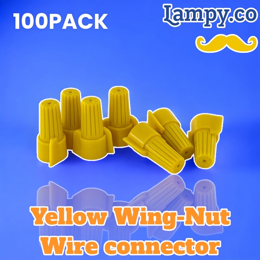 Yellow WING-NUT Wire Connectors (100-PACK)