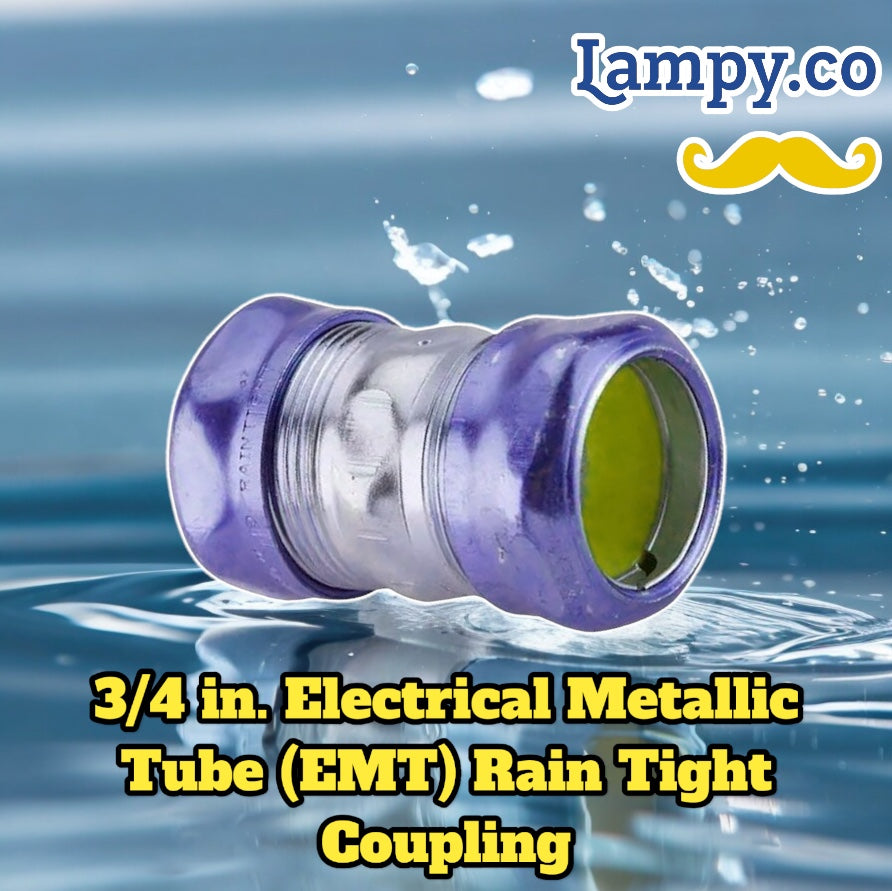 3/4” in. Electrical Metallic Tube (EMT) Rain Tight Coupling