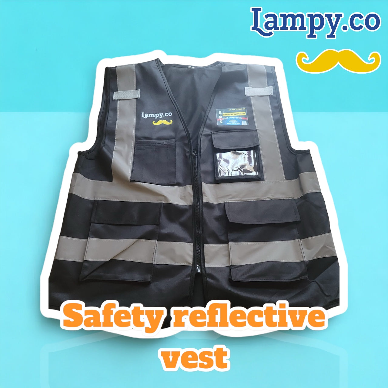 Lampyco Black safety vest