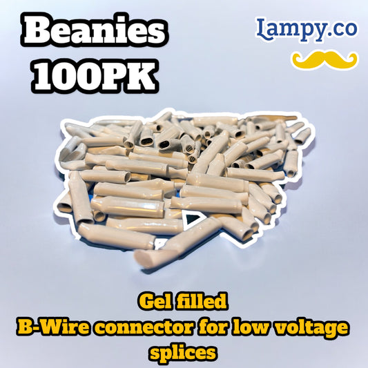 B-wire connector (beanie caps) WHITE (Gel filled) 100PACK