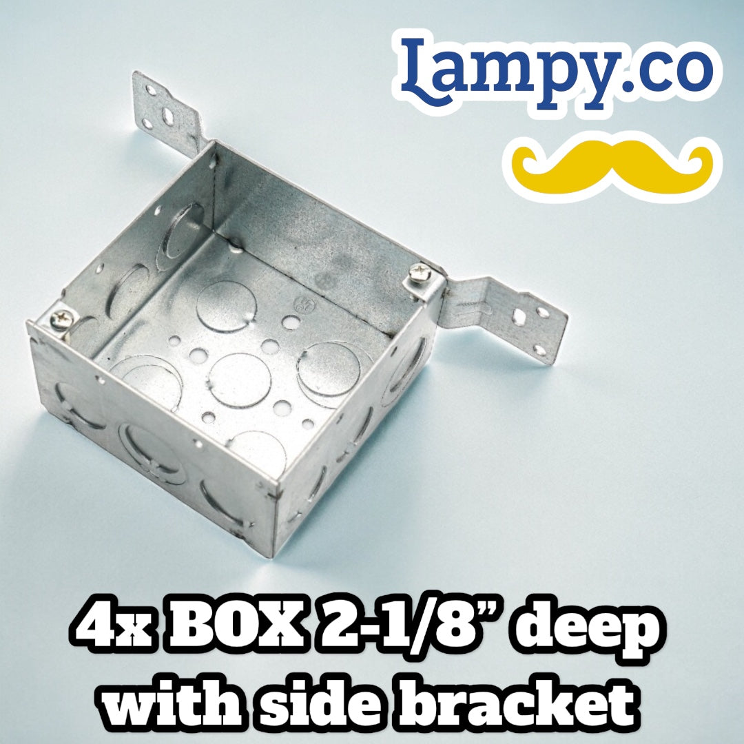 Square Weld Box with 2 Screws, 1.6mm Thick, with Side Bracket