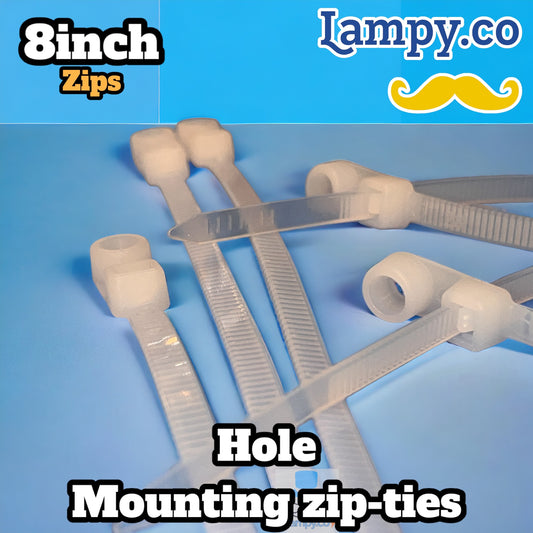 8” in. Hole mounting zip ties(100 PACK)