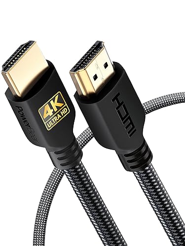4K HDMI Cable 3 ft | High Speed Hdmi Cables, Braided Nylon & Gold Connectors, 4K @ 60Hz, Ultra HD, 2K, 1080P, ARC & CL3 Rated | for Laptop, Monitor, PS5, PS4, Xbox One, Fire TV, & More