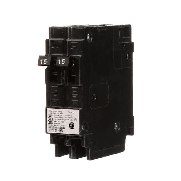 Siemens 15 Amp Tandem Single Pole Type QT Circuit Breaker