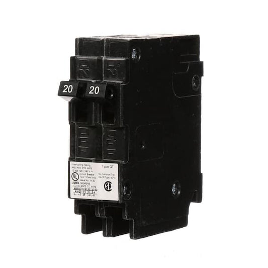 Siemens 20 Amp Tandem Single Pole Type QT Circuit Breaker