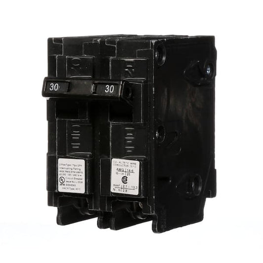 Siemens 30 Amp Double-Pole Type QP Circuit Breaker
